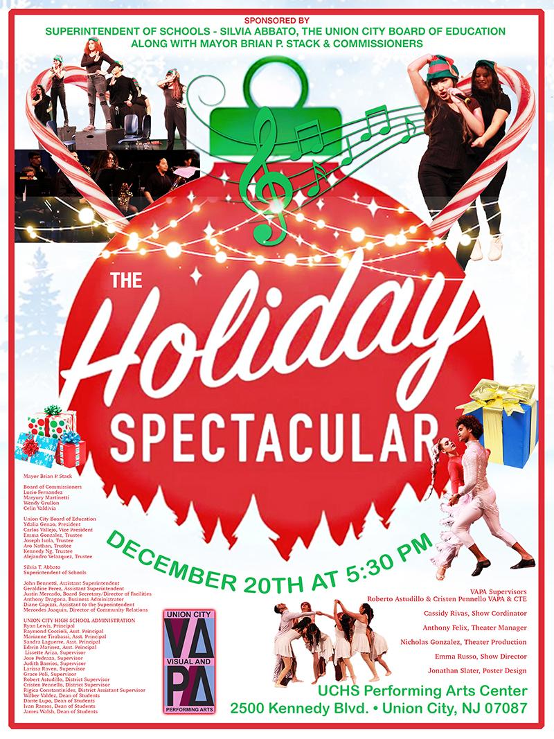 2023 Union City High School Holiday Spectacular Flyer 