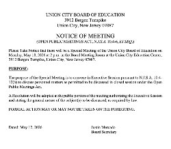 Special Meeting Notification