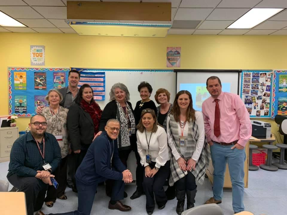 Group photo of Principal Tieri and the Guest at the new STEM Lab
