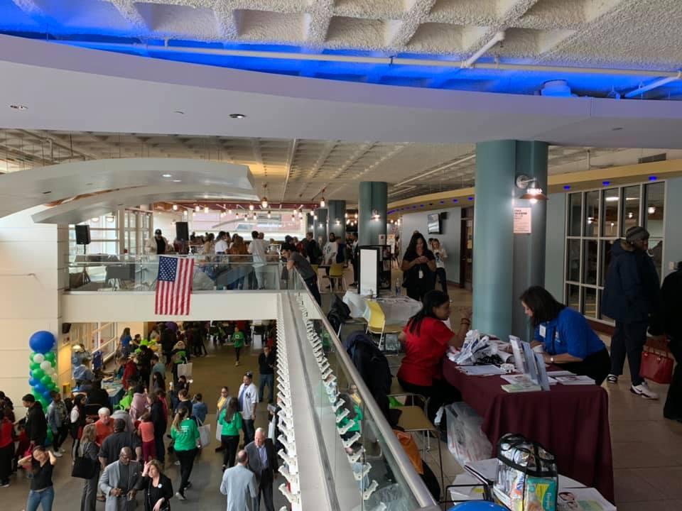 people attending the NUTURE NJ Festival in the entryway of City University