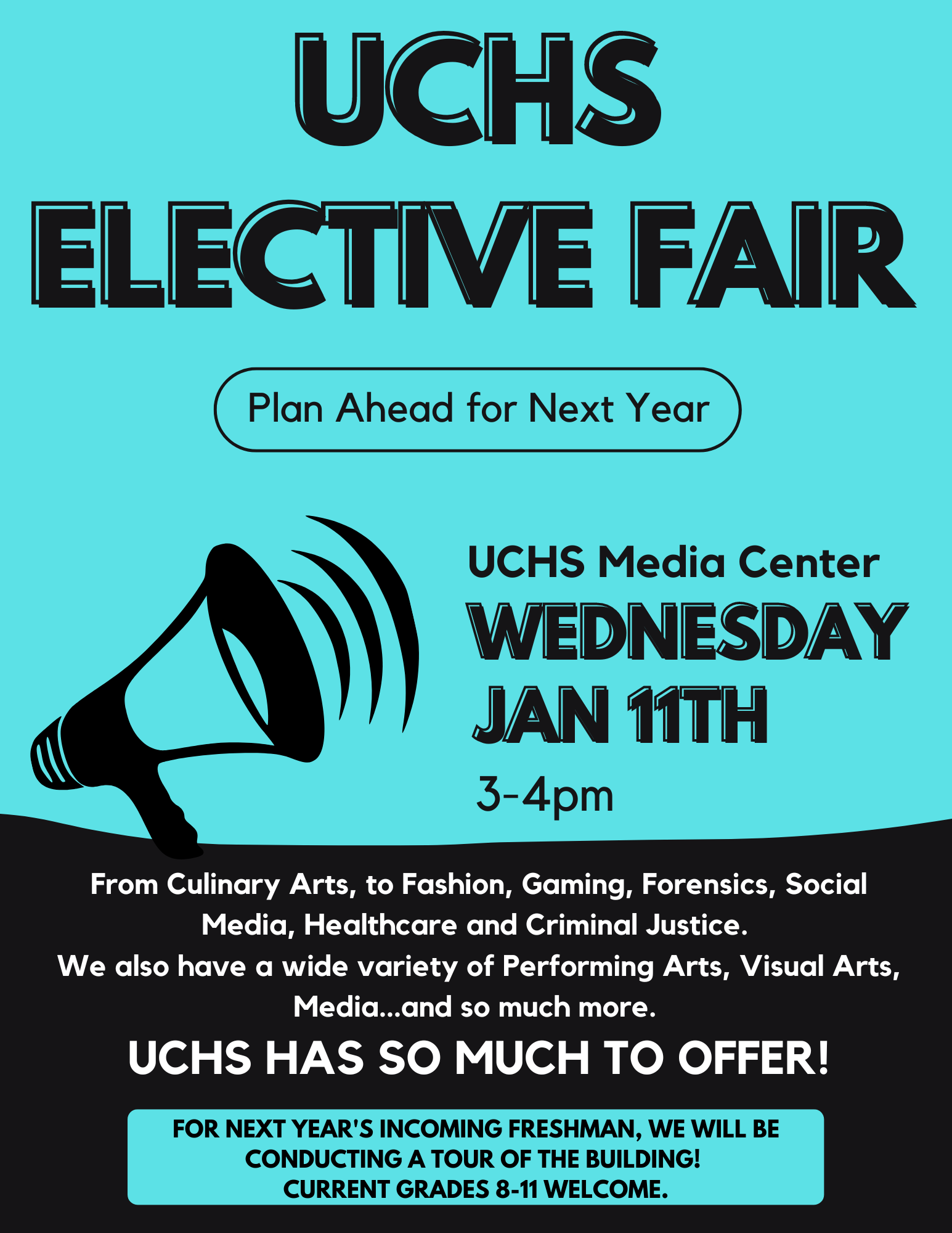 Union City High School Elective Fair Reminder-English