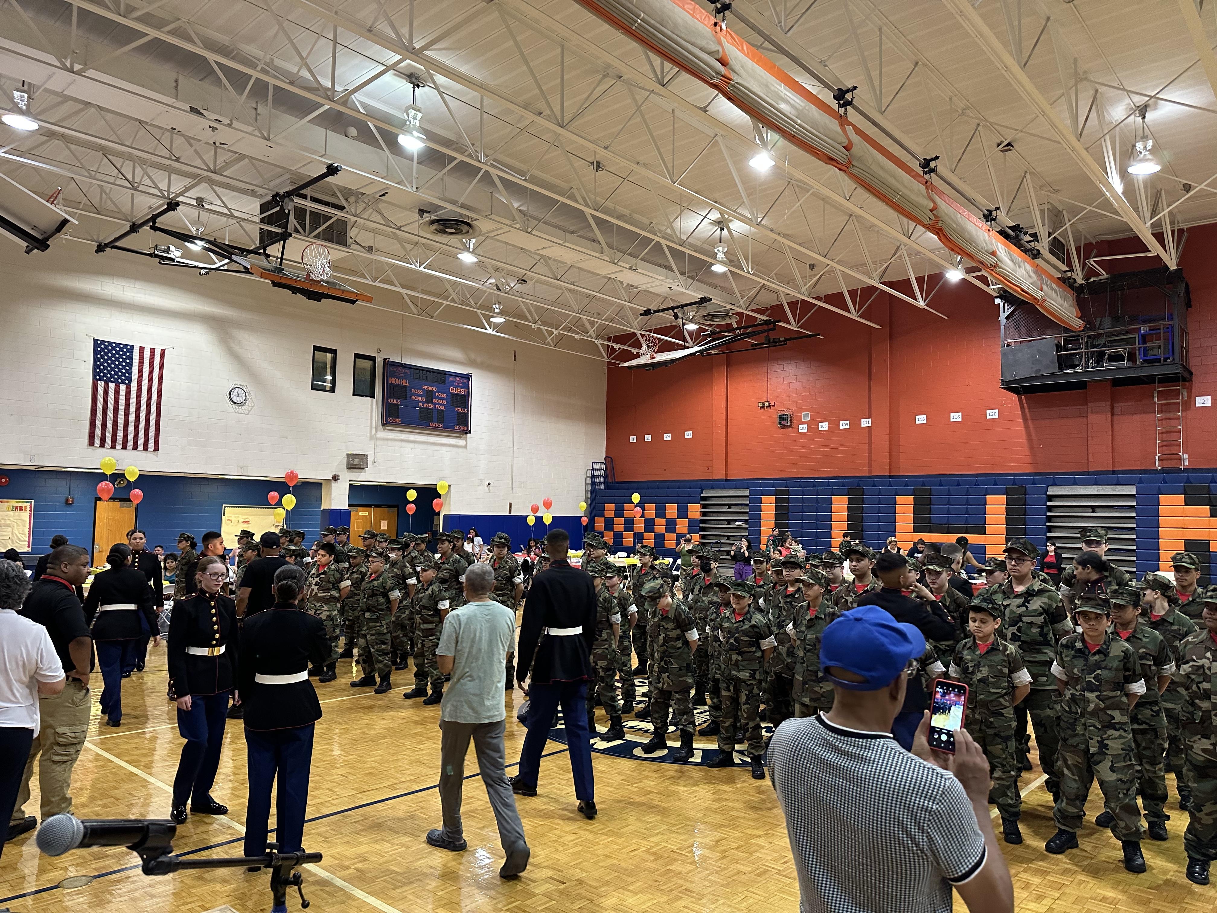 The Union City Young Marines Ceremony at the Union Hill Middle School