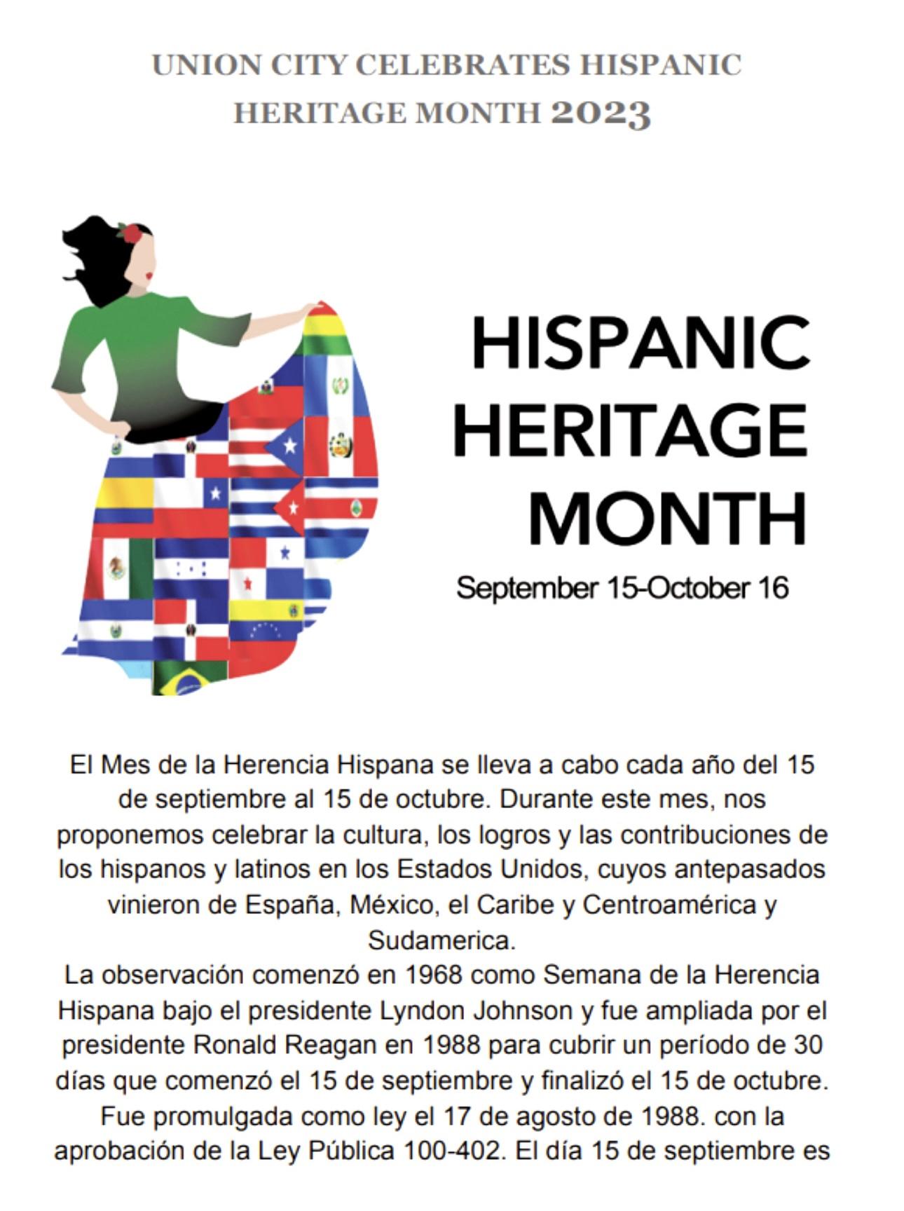 Hispanic Heritage Month Announcement From Ana Valle