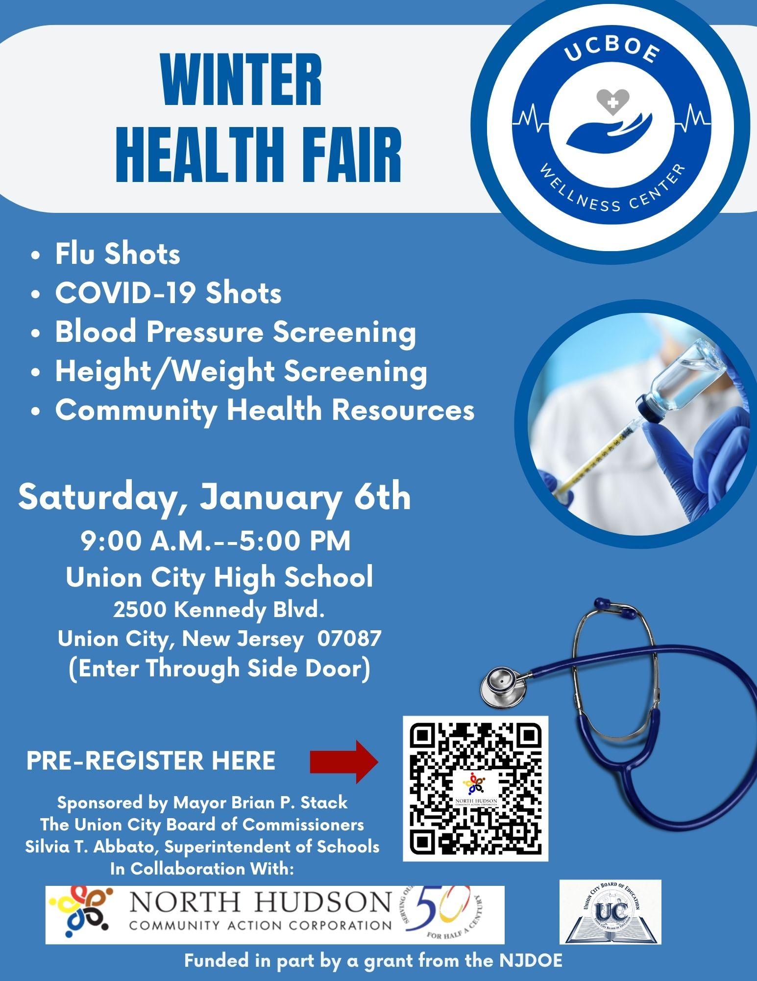 Winter Health Fair Flyer-English