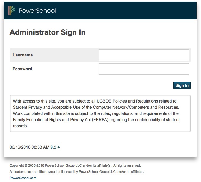 Power School Admin Icon/link