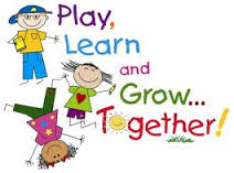 clipart of young children playing learning and growing together